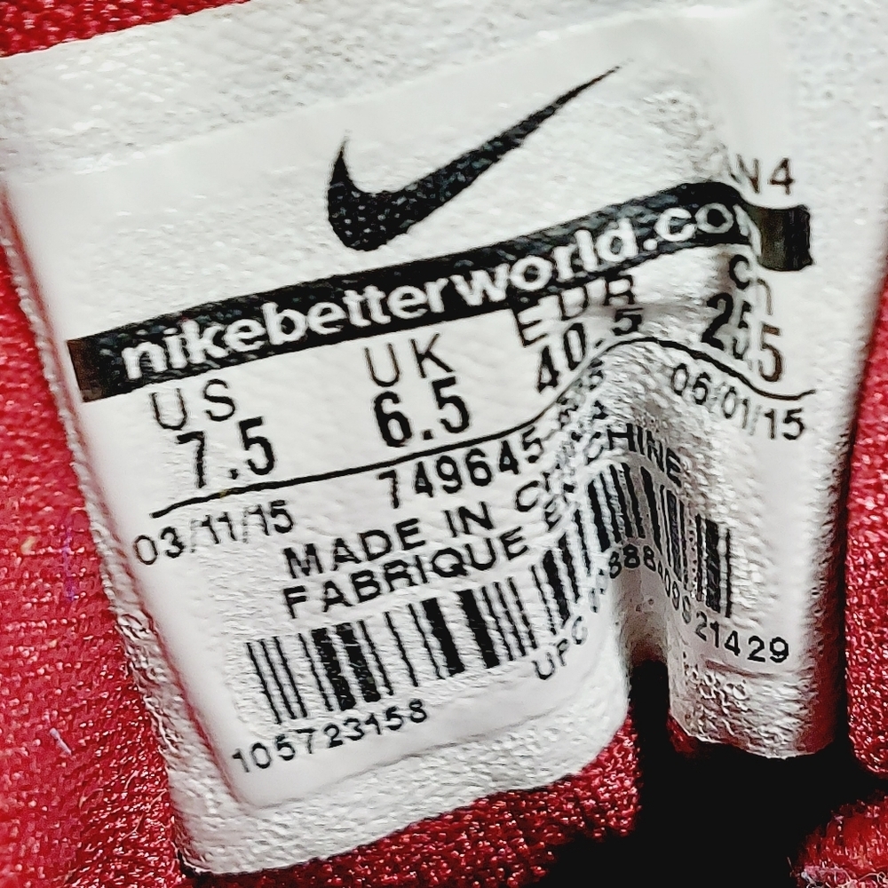 Nike Hyperdunk Red White Logo Lace Up High Top Athletic Basketball Sneakers D170 - Picture 11 of 13